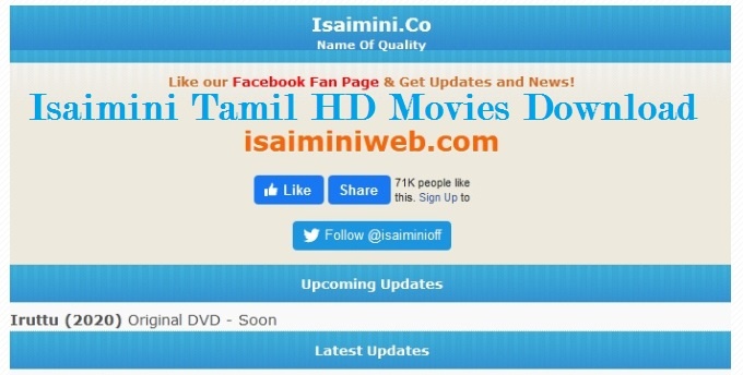 Isaimini Tamil HD Movies, Telugu, Malayalam, Bollywood Dubed Download