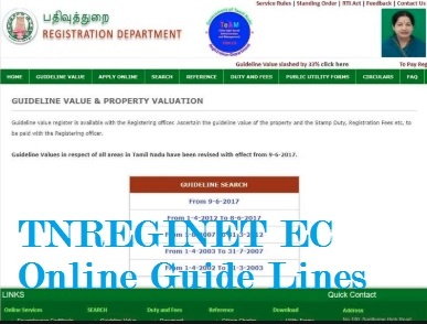 TNREGINET EC Online Guide Lines, Values, TN ESevai