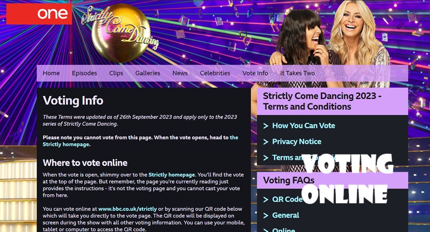 Strictly Come Dancing Vote Online