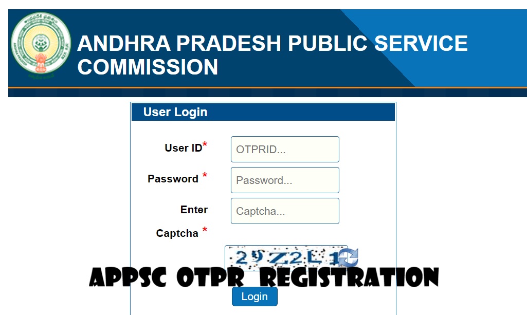 APPSC OTPR Registration