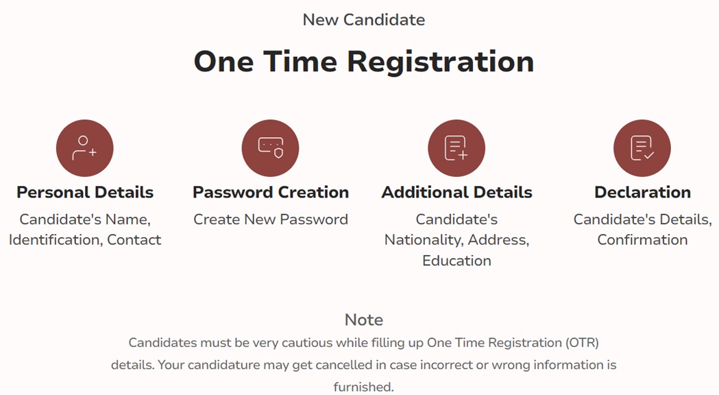 SSC One Time Registration Online