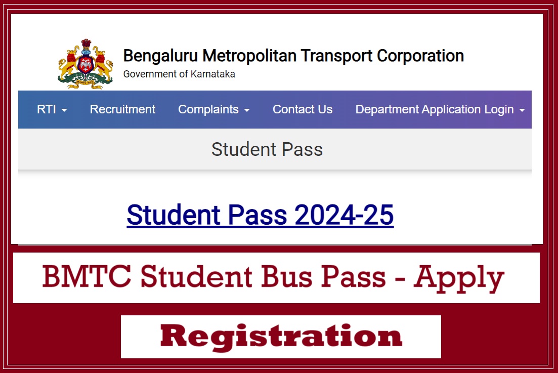 BMTC Student Bus Pass, Registration, Apply Online, Application Fee