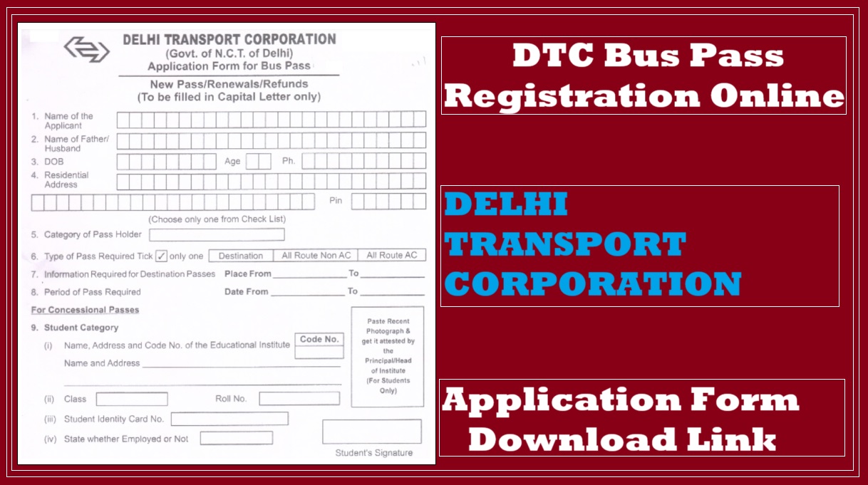 DTC Bus Pass, Apply Online, Registration, How to Apply