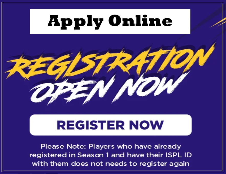 ISPL Registration Online, How to Apply, Link, Last Date