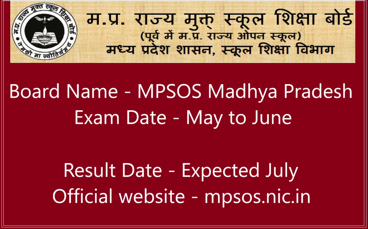 Ruk Jana Nahi Result, 10th Class, 12th Class, mpsos.nic.in