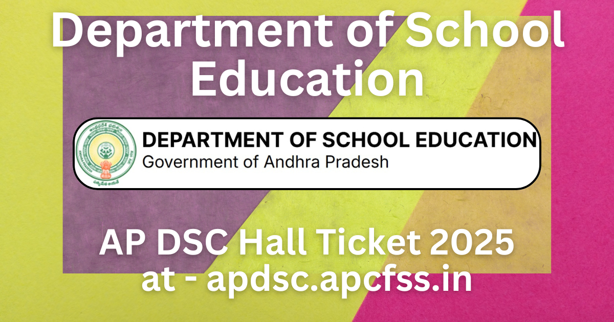 AP DSC Hall Ticket Download