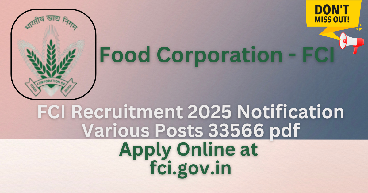 FCI Recruitment Notification