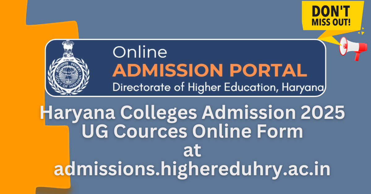 Haryana College UG Admission Online