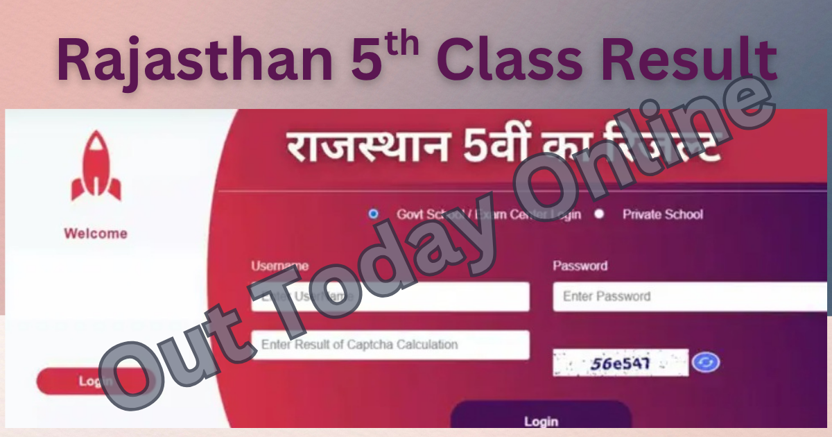 Rajasthan 5th Class Result