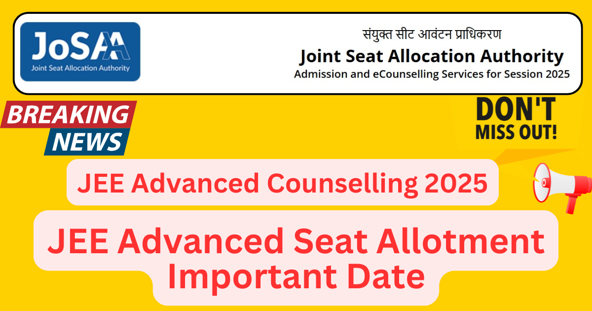JEE Advanced Seat Allotment
