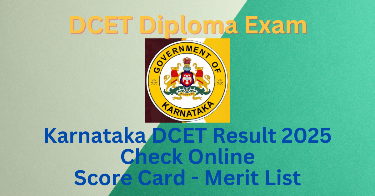 Karnataka DCET Result 2025 Score Card