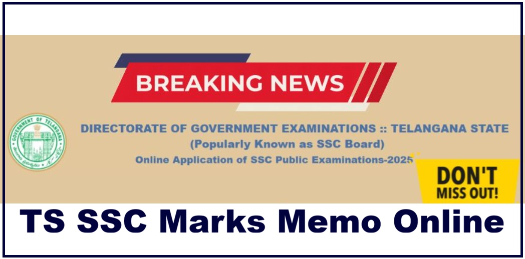 TS SSC Marks Memo Check Online
