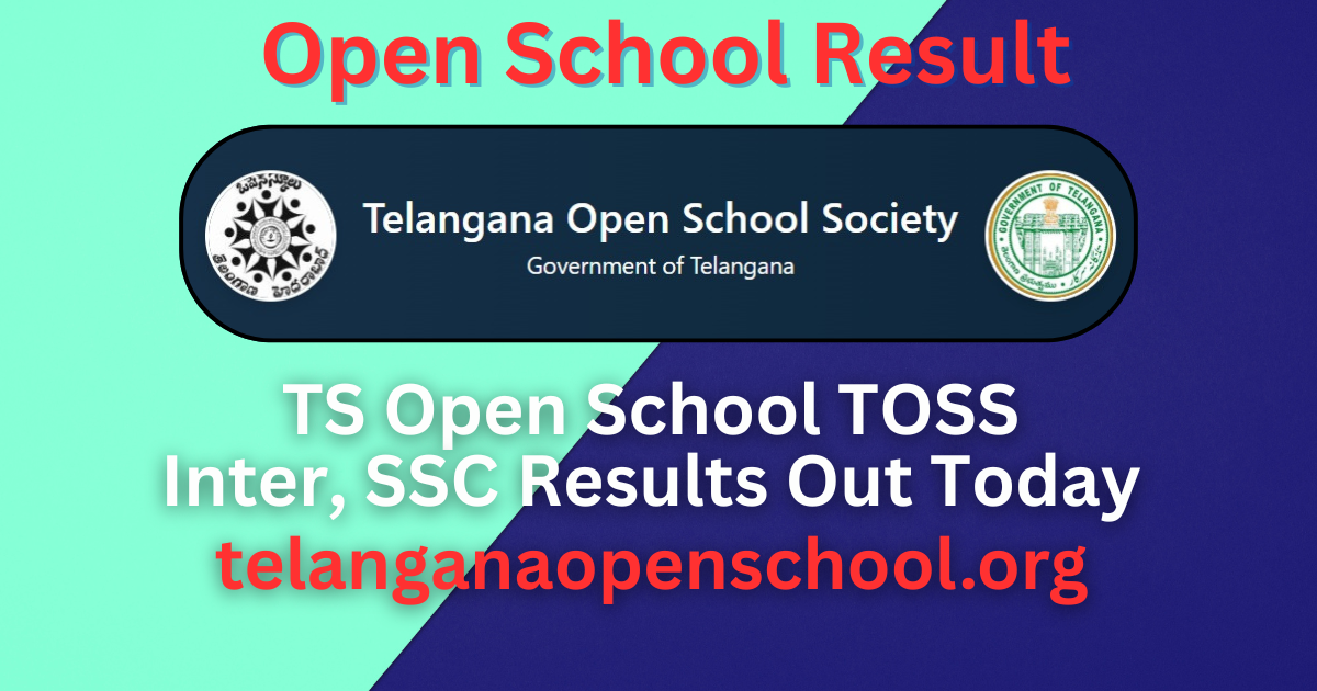 TS TOSS Open SSC, Inter Results 2025