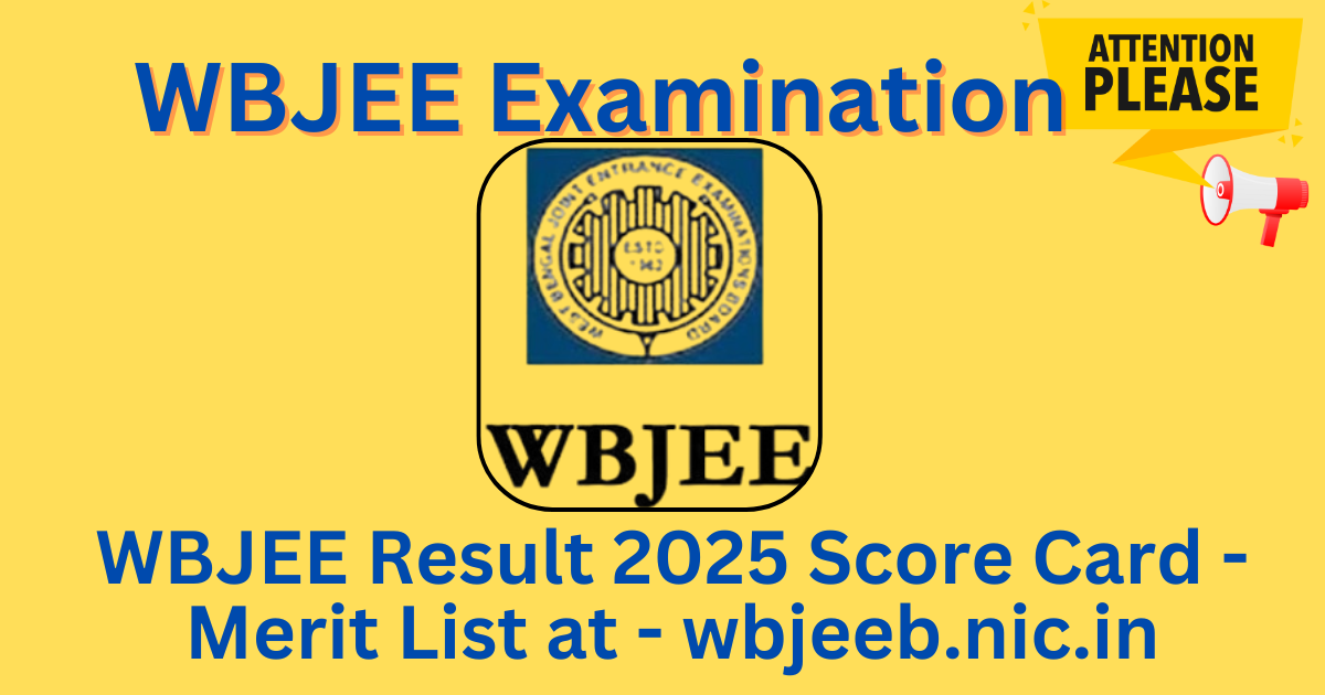 WBJEE Result 2025 Score Card
