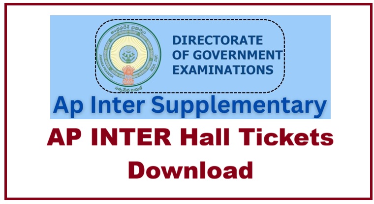 AP Inter Supply Hall Tickets, Online