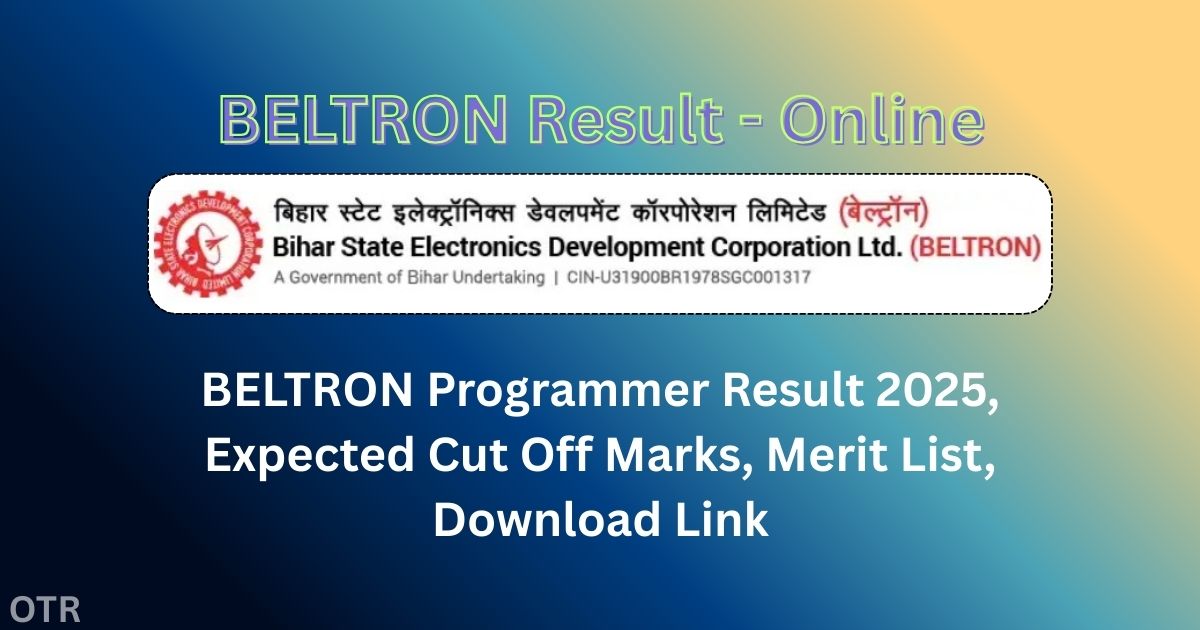 BELTRON Programmer Result 2025, Cut Off Marks, Merit List