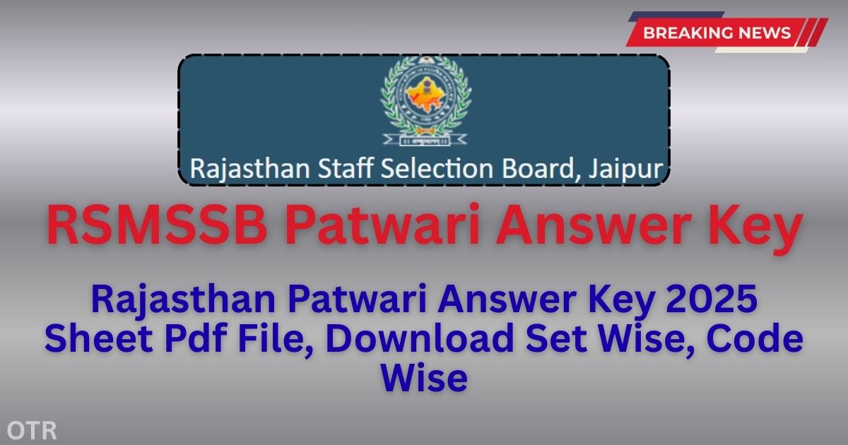 Rajasthan Patwari Answer Key