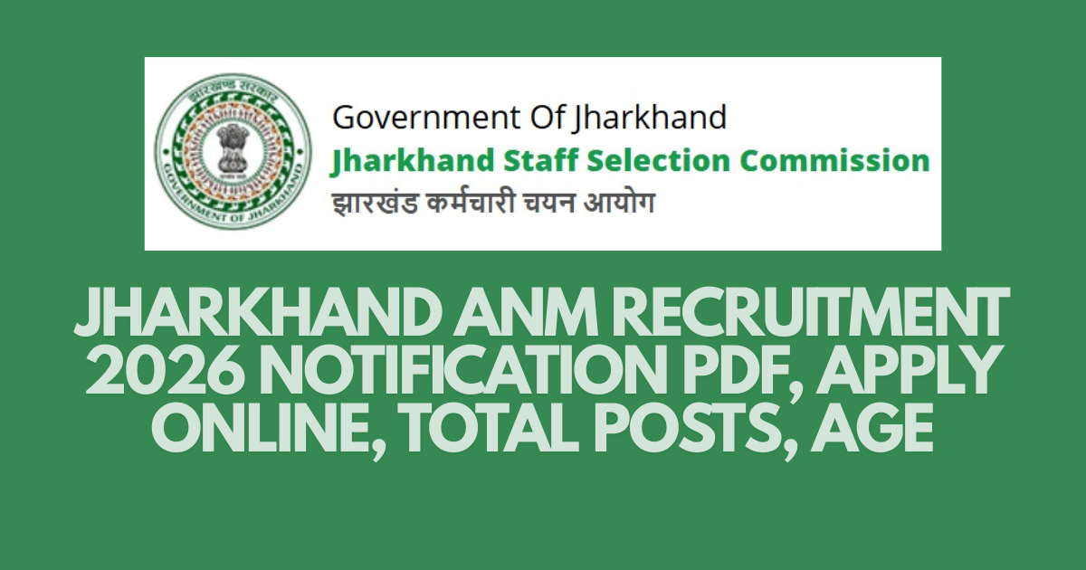 Jharkhand ANM Recruitment 2026
