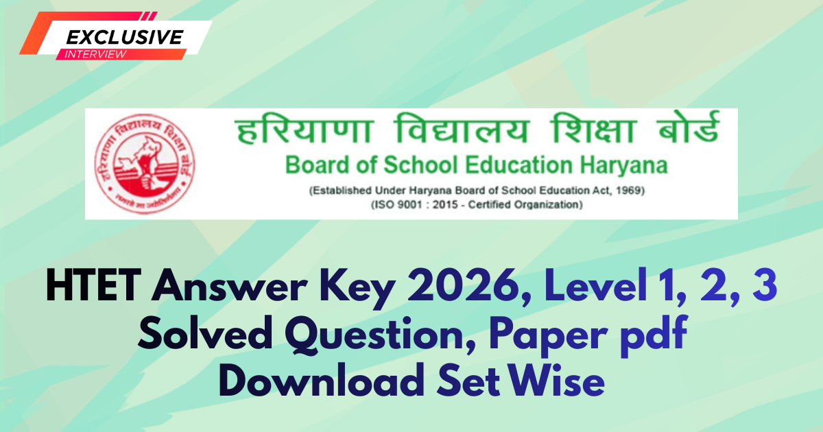 HTET Answer Key 2026