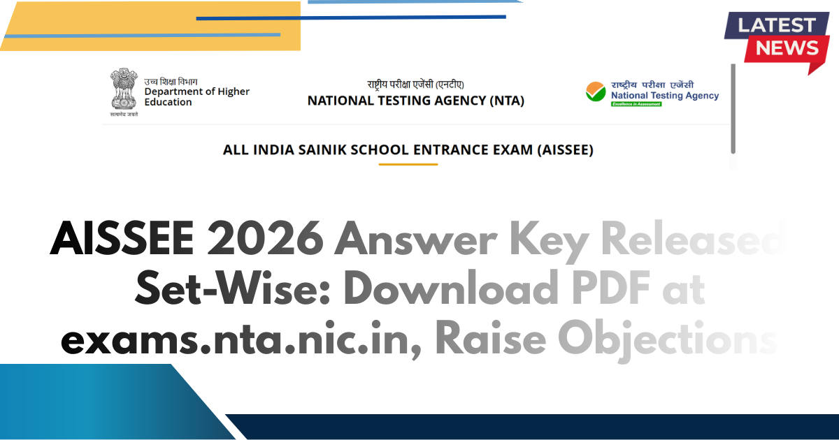 AISSEE 2026 Answer Key Download PDF at exams.nta.nic.in