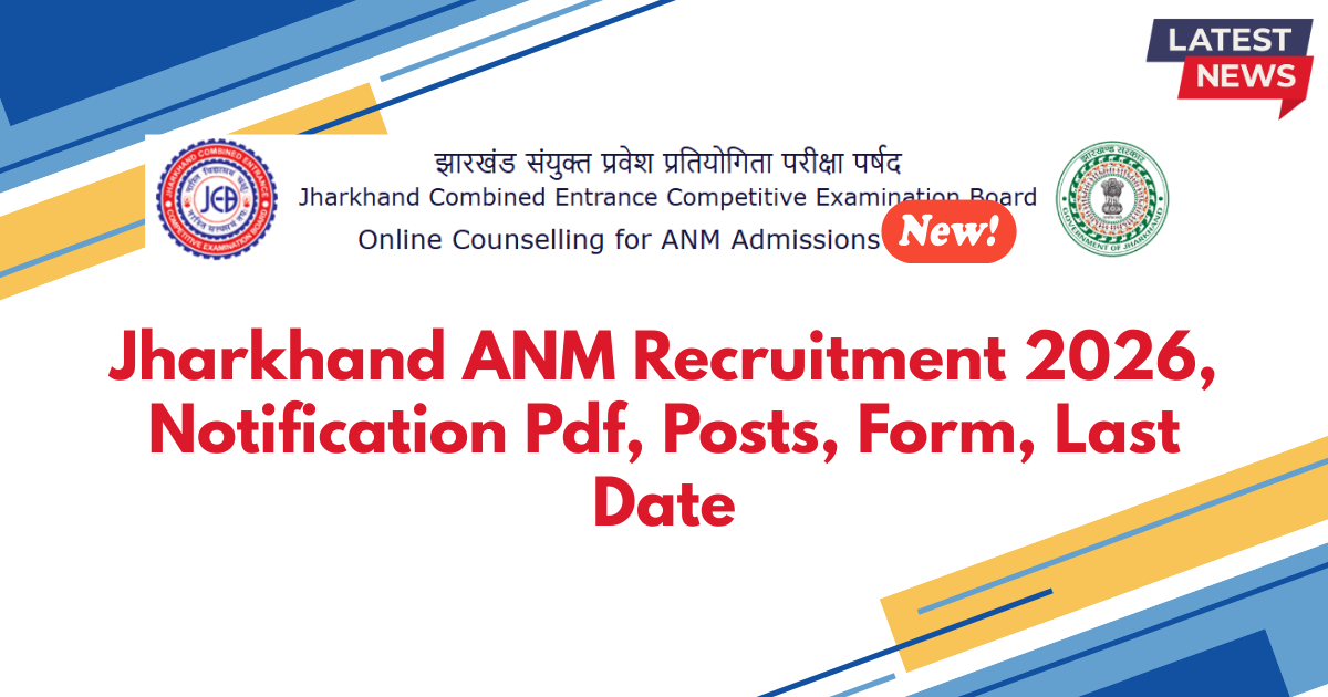 Jharkhand ANM Recruitment 2026, Notification Pdf
