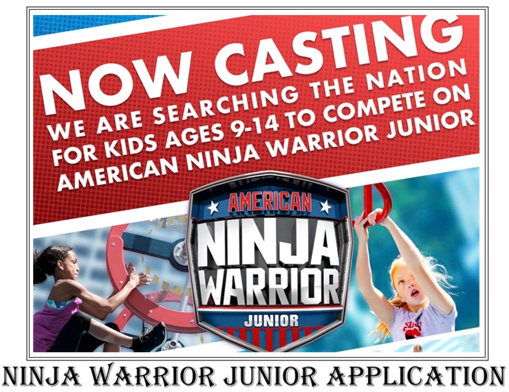 Ninja Warrior Junior Application, Tryout, Registration