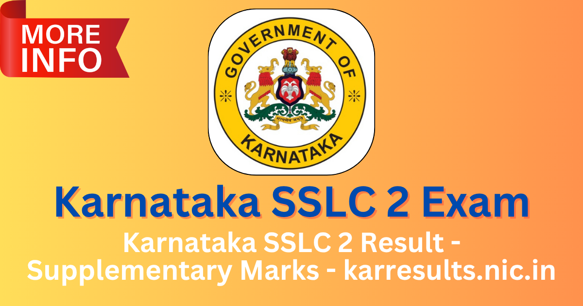 Karnataka SSLC 2 Result, SSLC Supply Result online